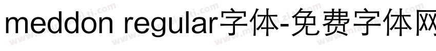 meddon regular字体字体转换